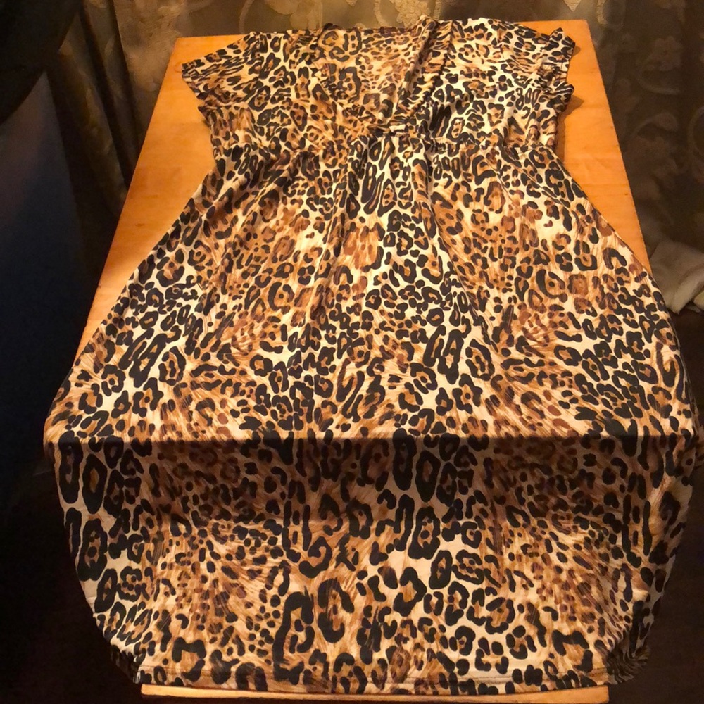 Leopard spandex dress size small no tags
